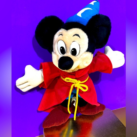 DISNEY FANTASIA VTG 2000 MICKEY MOUSE SORCERER PLUSH 14”DISNEY PARKS EXCLUSIVE - Picture 6 of 12